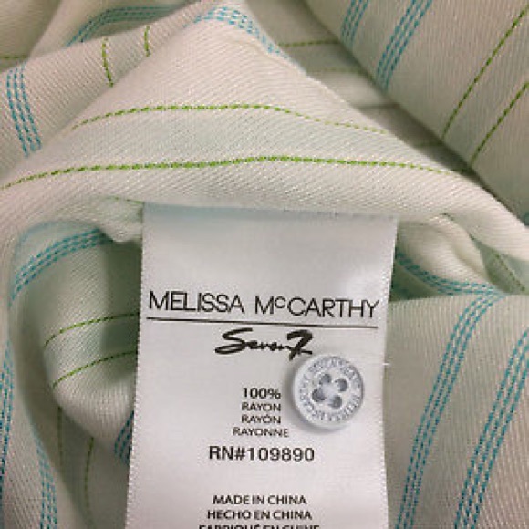 Melissa McCarthy Seven7 Mint Tunic W/ tie - Picture 5 of 5